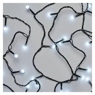 Svetlá na vianočný stromček 300 LED čerešňa 30m, studená biela,