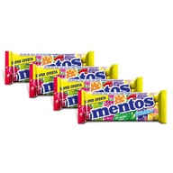 Mentos Rainbow žuvacie ovocné cukríky jablko grapefruit 3 balenie 38 g x4