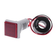 Štvorcový LED digitálny voltmeter ampérmeter 22mm