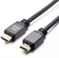 HDMI 2.1 PREMIUM ULTRA vysokorýchlostný kábel 8K/60Hz 4K 48 Gbit/s 3m čierny