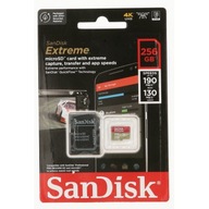 SanDisk microSDXC 256GB EXT 190/130 A2 C10 V30 U3