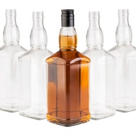 5x DANIELS SKLENENÁ FĽAŠA 0,7L + UZÁVER NA BIMBERS LIKÉRY COGNAC BRANDY