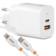 SIEŤOVÁ NABÍJAČKA USB-C QC PD + KÁBEL PRE IPHONE