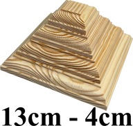 Prístrešky na drevený stĺpik Pyramída typ 13cm - 4cm
