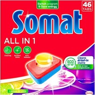 Somat All in One LEMON 46ks tabliet, kapsule do umývačky riadu, citrónová vôňa