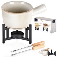 MÄSO ČOKOLÁDA PORCELÁN FONDUE SET 450 ML 4 EL.