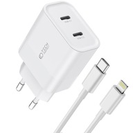 2x sieťová nabíjačka USB-C Tech-Protect PD 20W + Lightning kábel