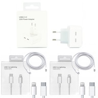 RÝCHLA NABÍJAČKA 2X USB-C + 2X 2M KÁBEL PRE IPHONE