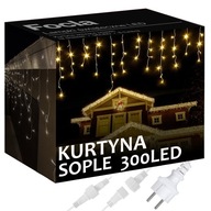 SOPLE 300LED VONKAJŠIE LAMPY IP44 STÁLA SVETELNÁ ZÁCLONA SVETELNÁ VENCICA