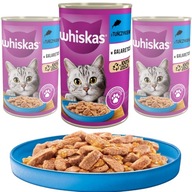 Mokré krmivo pre mačky v konzerve, Whiskas tuniak v želé 10x400g