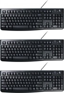 Káblová klávesnica Logitech K120 čierna x3