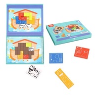 TOOKY TOY Montessori magnetické puzzle Logické Tetris Puzzle Noemova archa