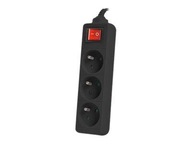 LANBERG PS1-03E-0300-BK Lanberg Power Strip 3m čierny 3X 230V PL Z