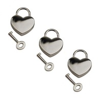 10 x 3ks visiaci zámok Mini Heart s 10ks