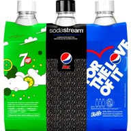 3x SODASTREAM SATURATOR FĽAŠE PEPSI SET