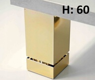 Nastaviteľná nábytková noha NMK, zlatý lesk, H-60mm