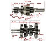 SADA PREVODOVKY ATV 110 CC 3+R