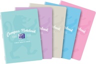 Oxford Campus Pastel notebook A5/60k rad mix farieb x5