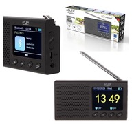 SIEŤOVÉ BATÉRIOVÉ RÁDIO LCD FM Bluetooth HODINY ADLER AD1198