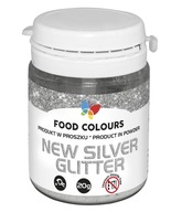 Dye Glitter prášok Silver 20 g Food Colors