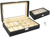 Casket Box Organizer Puzdro na hodinky a okuliare