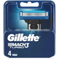 GILLETTE Náhradný holiaci strojček MACH 3 TURBO, 4 ks.