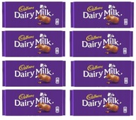 8x 180g CADBURY mliečna čokoláda