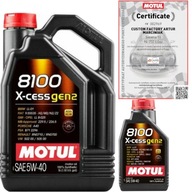 MOTUL 8100 X-CESS GEN2 5W40 LL-01 RN0710 RN0700 6L