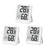 LCD TEPLOMER MINI METEOSTANICA POČASIE HYGROMETER MAGNET SADA 3 kusov