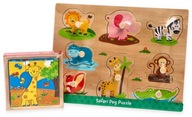 Montessori puzzle kocky zvieratiek 17el