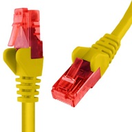 Prepojovací kábel RJ45 CAT 6 U/UTP AWG24, žltý, 15 m