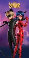 Plážová osuška Miraculous Ladybug and Cat Noir 140 x 70 cm Halantex