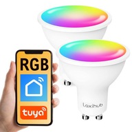 Laxihub 2x Smart LED Žiarovka Wifi Bluetooth 16M Farby Tuya Smart