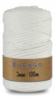 STRUNKA S JADROM PRE MACRAME, BIELA, 100m, 5mm