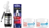 Sérum GARNIER PURE, retinol LOREAL a krém MIXA 2x