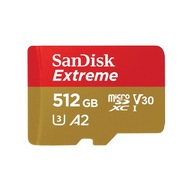 SanDisk microSDXC Extreme 512 GB 190/130 MB/s A2 C10 V30 UHS-I U3