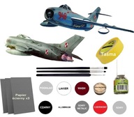 2 modely: MIG-17 a MIG-19 Sada: farby, lak, lepidlo, štetce Mierka 1:72