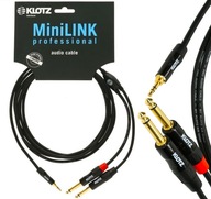 KLOTZ Zástrčka kábla MINI JACK 3,5 / 2x JACK 6,3 0,9m