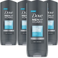 Dove Men sprchový gél Clean Comfort 400 ml x 4