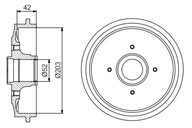 BOSCH 0 986 477 201 Brzdový bubon