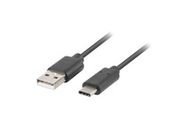 LANBERG USB CM - AM 2.0 kábel 1,8m čierny QC 3.0