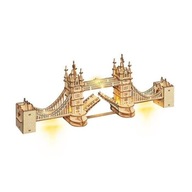 Drevené 3D LED puzzle Tower Bridge