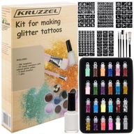 Glitter Tattoo Kit + šablóny s lepidlom