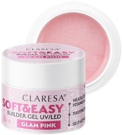 SOFT&EASY BUILDER GLAM PINK 90G CLARESA Bezteplotný stavebný gél