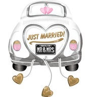 Auto Just Married Wedding fóliový balón 58cmx79cm