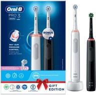 Oral-B Pro3 3900N DUO Sensitiv 2 zubné kefky + 3 hlavy DARČEKOVÁ SADA