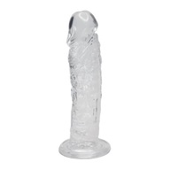 PENIS NA PRÍSAVKU DILDO ČISTÝ BEZ SEMENNÍKOV 19,3 CM