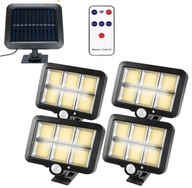 4X SOLÁRNE LED OSVETLENIE 12W SÚMRAKOVÝ DETEKTOR