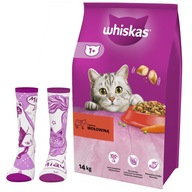 WHISKAS BEEF Krmivo pre dospelé mačky 14 kg ZDARMA