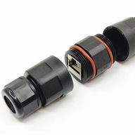 Hermetický SPOJOVACÍ KÁBLOVÝ KONEKTOR 2x RJ45 LAN sieťový kábel IP68 CAT.6 cat.6